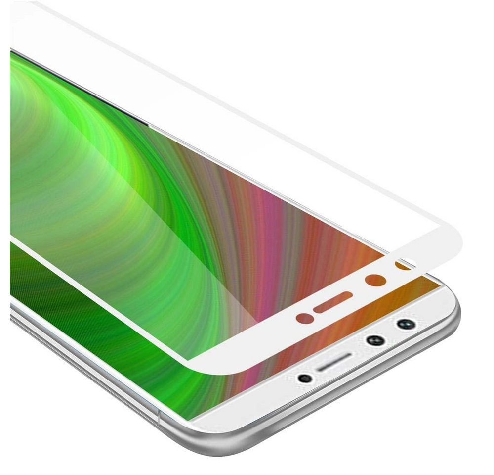 Cadorabo Vollbild Panzer Folie für Honor 9 LITE Schutzfolie in TRANSPARENT mit WEISS Gehärtetes (Tempered) Display-Schutzglas in 9H Härte mit 3D Touch Kompatibilität