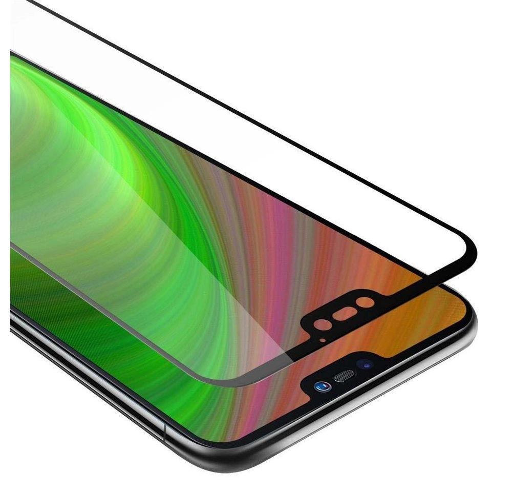 Cadorabo Vollbild Panzer Folie für Huawei P20 LITE Schutzfolie in TRANSPARENT mit SCHWARZ Gehärtetes (Tempered) Display-Schutzglas in 9H Härte mit 3D Touch Kompatibilität