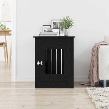 VidaXL Hundekäfig im Möbel-Stil graphit schwarz 80 cm, 55 cm, 68 cm