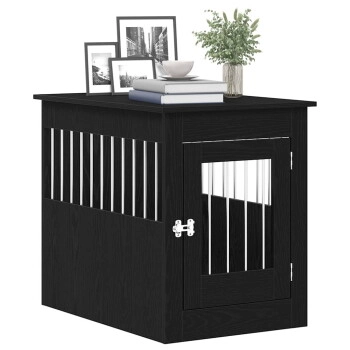 VidaXL Hundekäfig im Möbel-Stil graphit schwarz 80 cm, 55 cm, 68 cm