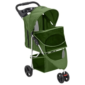 VidaXL Hundewagen 80x46x98cm (L x B x H) grün
