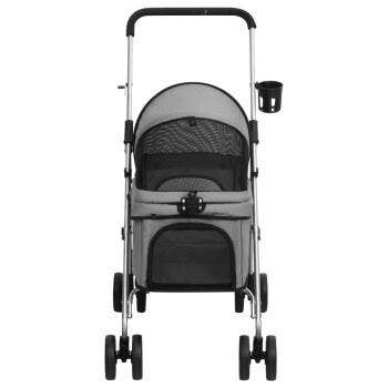VidaXL Hundewagen - Faltbar (76x50x100) grau