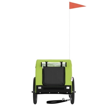 VidaXL Fahrradanhänger Hund 124 x 65 x 66 cm (L x B x H) grün