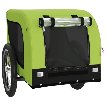 VidaXL Fahrradanhänger Hund 124 x 65 x 66 cm (L x B x H) grün