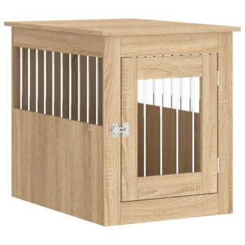VidaXL Hundekäfig im Möbel-Stil eiche grau 75 cm, 55 cm, 65 cm