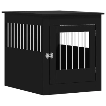 VidaXL Hundekäfig im Möbel-Stil schwarz 80 cm, 64,5 cm, 71 cm
