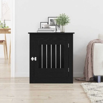 VidaXL Hundekäfig im Möbel-Stil graphit schwarz 80 cm, 64,5 cm, 71 cm