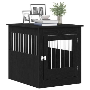 VidaXL Hundekäfig im Möbel-Stil graphit schwarz 80 cm, 64,5 cm, 71 cm