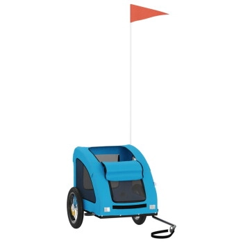 VidaXL Fahrradanhänger Hund 124x53x53cm (L x B x H) blau