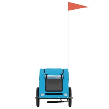 VidaXL Fahrradanhänger Hund 124x53x53cm (L x B x H) blau