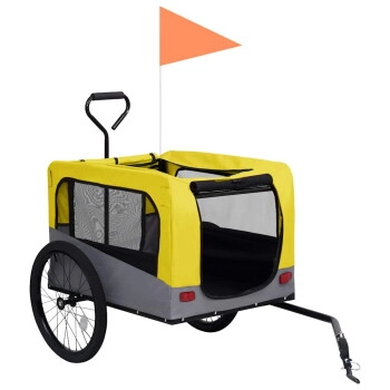 VidaXL 2-in-1 Fahrradanhänger gelb