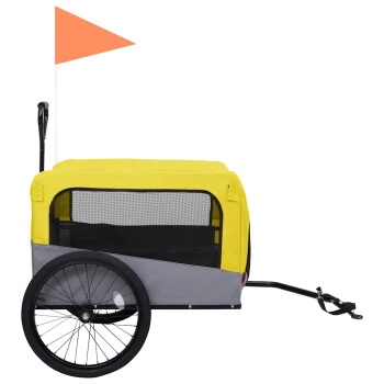 VidaXL 2-in-1 Fahrradanhänger gelb