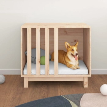 VidaXL Design Hundehütte aus Kiefernholz 70 cm, 50 cm, 62 cm