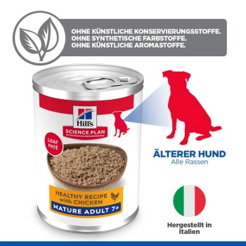 Hill's Science Plan Nassfutter Hund, Mature Adult 7+, mit Huhn 48x370 g