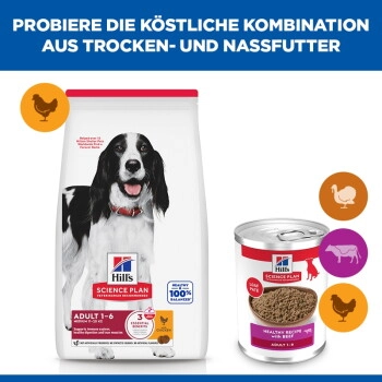 Hill's Science Plan Nassfutter Hund, Adult, mit Rind 48x370 g