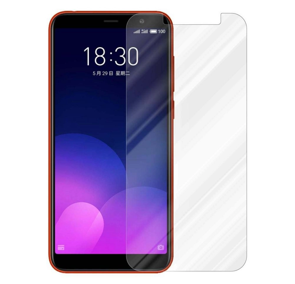 Cadorabo Panzer Folie für MEIZU M6T Schutzfolie in KRISTALL KLAR Gehärtetes (Tempered) Display-Schutzglas in 9H Härte mit 3D Touch Kompatibilität