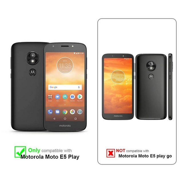 Cadorabo Panzer Folie für Motorola MOTO E5 PLAY Schutzfolie in KRISTALL KLAR Gehärtetes (Tempered) Display-Schutzglas in 9H Härte mit 3D Touch Kompatibilität