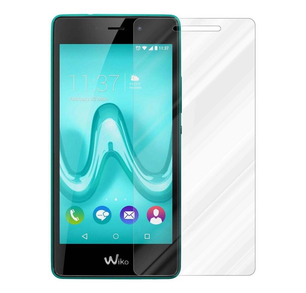 Cadorabo Panzer Folie für WIKO TOMMY Schutzfolie in KRISTALL KLAR Gehärtetes (Tempered) Display-Schutzglas in 9H Härte mit 3D Touch Kompatibilität