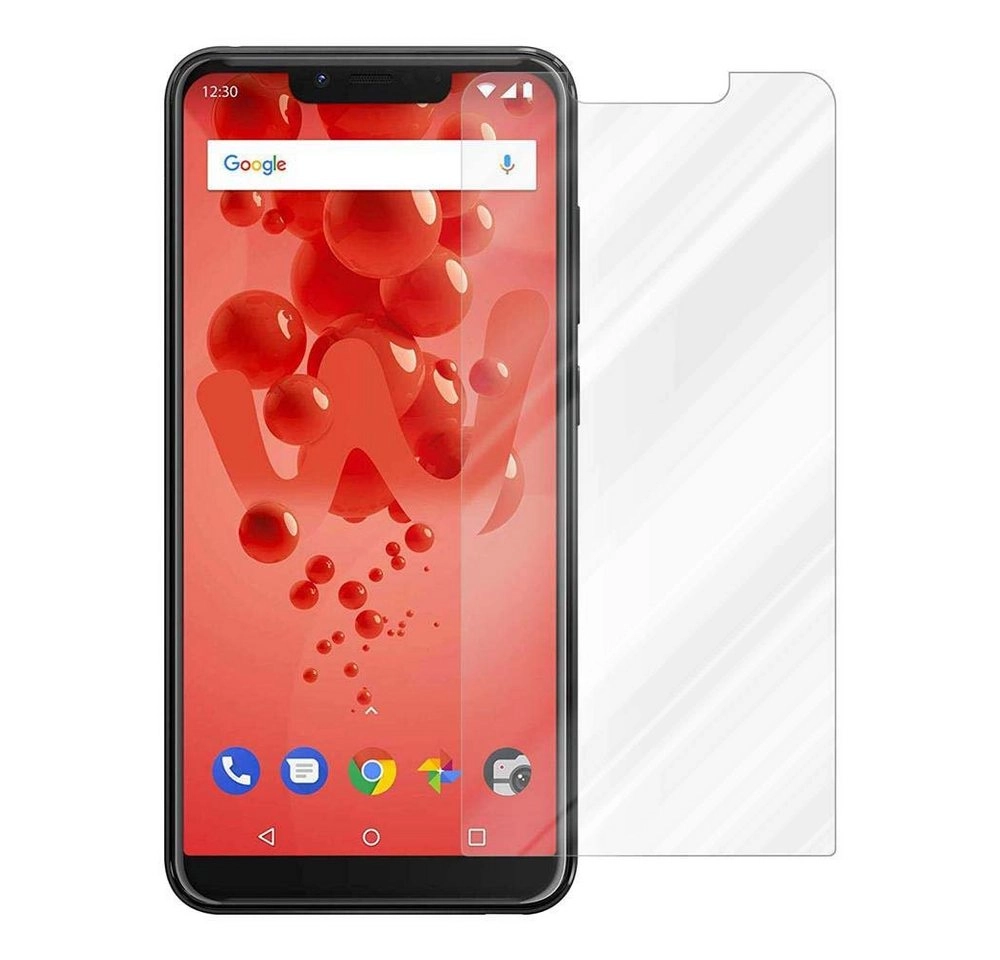Cadorabo Panzer Folie für WIKO VIEW 2 PLUS Schutzfolie in KRISTALL KLAR Gehärtetes (Tempered) Display-Schutzglas in 9H Härte mit 3D Touch Kompatibilität