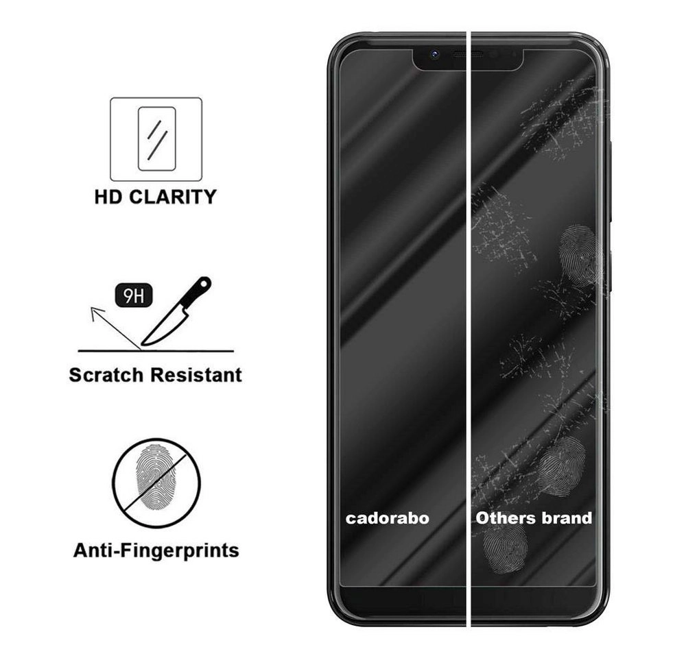 Cadorabo Panzer Folie für WIKO VIEW 2 PLUS Schutzfolie in KRISTALL KLAR Gehärtetes (Tempered) Display-Schutzglas in 9H Härte mit 3D Touch Kompatibilität