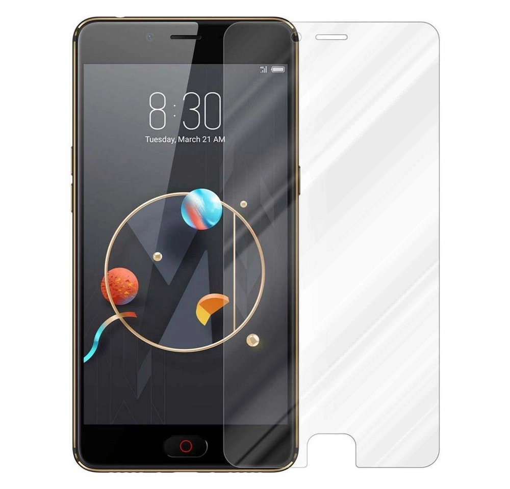 Cadorabo Panzer Folie für ZTE Nubia N2 Schutzfolie in KRISTALL KLAR Gehärtetes (Tempered) Display-Schutzglas in 9H Härte mit 3D Touch Kompatibilität