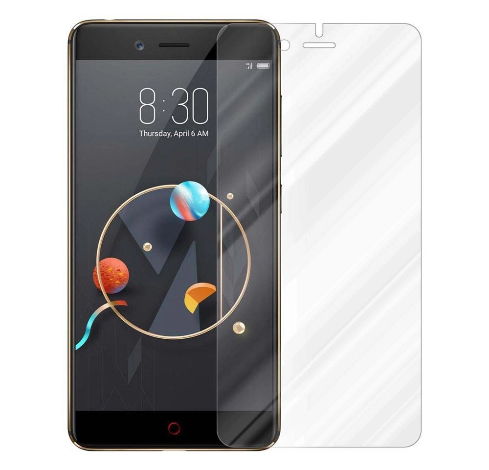 Cadorabo Panzer Folie für ZTE Nubia Z17 MINI Schutzfolie in KRISTALL KLAR Gehärtetes (Tempered) Display-Schutzglas in 9H Härte mit 3D Touch Kompatibilität