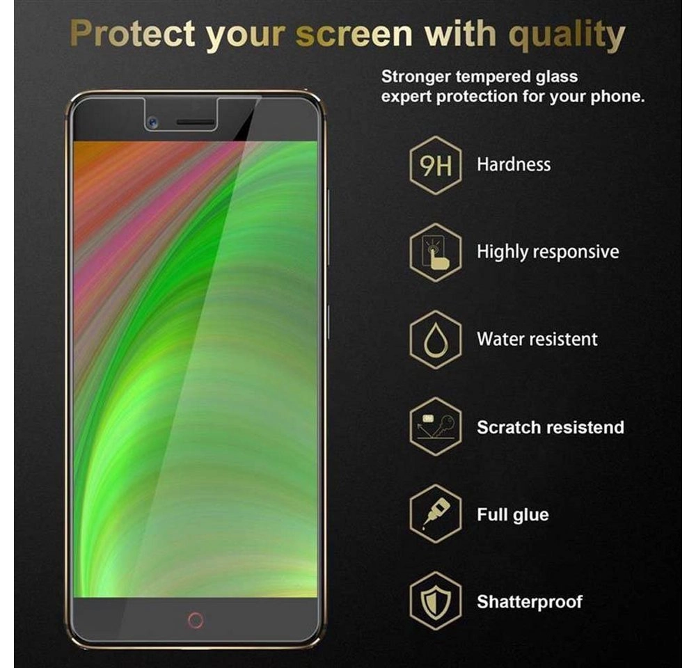 Cadorabo Panzer Folie für ZTE Nubia Z17 MINI Schutzfolie in KRISTALL KLAR Gehärtetes (Tempered) Display-Schutzglas in 9H Härte mit 3D Touch Kompatibilität