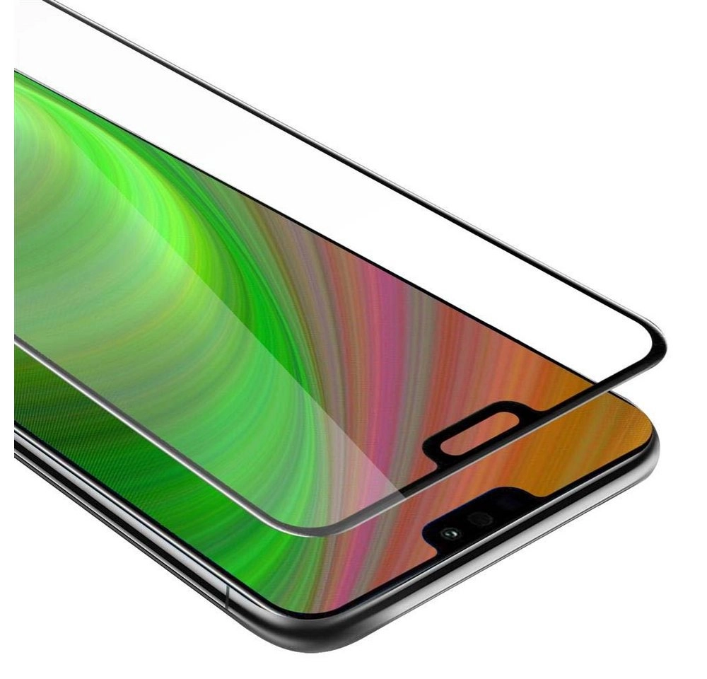 Cadorabo Vollbild Panzer Folie für Honor 8X Schutzfolie in TRANSPARENT mit SCHWARZ Gehärtetes (Tempered) Display-Schutzglas in 9H Härte mit 3D Touch Kompatibilität