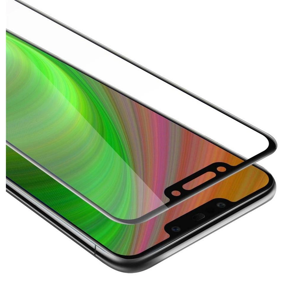Cadorabo Vollbild Panzer Folie für Huawei MATE 20 LITE Schutzfolie in TRANSPARENT mit SCHWARZ Gehärtetes (Tempered) Display-Schutzglas in 9H Härte mit 3D Touch Kompatibilität