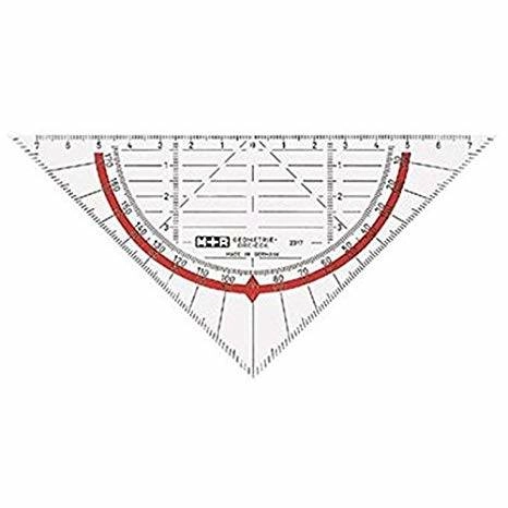 M+R Geodreieck 17cm glasklar rot hinterlegt 1 Stück