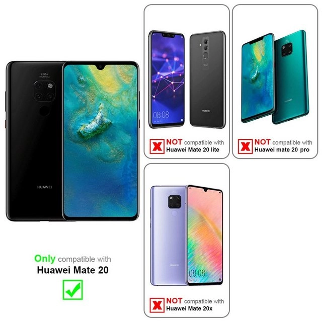 Cadorabo Panzer Folie für Huawei MATE 20 Schutzfolie in KRISTALL KLAR Gehärtetes (Tempered) Display-Schutzglas in 9H Härte mit 3D Touch Kompatibilität