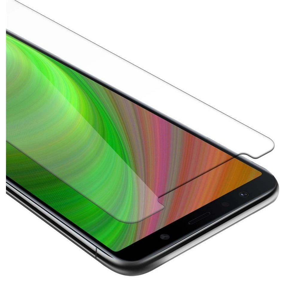 Cadorabo Panzer Folie für Samsung Galaxy A7 2018 Schutzfolie in KRISTALL KLAR Gehärtetes (Tempered) Display-Schutzglas in 9H Härte mit 3D Touch Kompatibilität