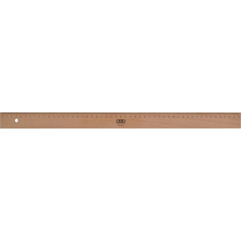 M+R Lineal Holz 50cm Buche Metalleinlage 1 Stück