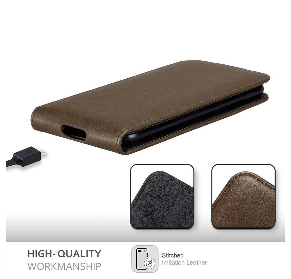 Cadorabo Hülle für Blackberry Z10 in KAFFEE BRAUN Handyhülle im Flip Design mit Magnetverschluss Case Cover Schutzhülle Etui Tasche Book Klapp Style