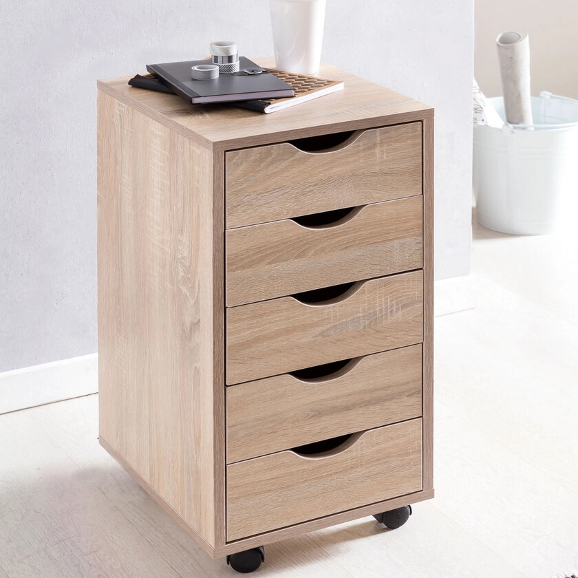 Rollcontainer Aleg 33 x 64 cm Eiche Sonoma