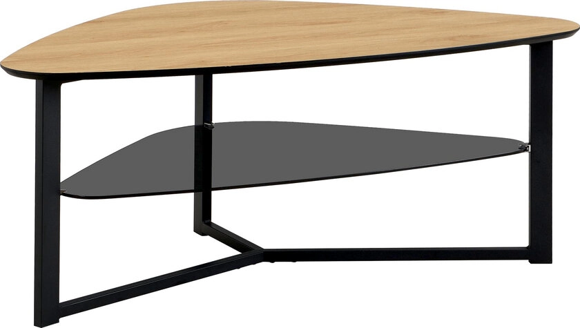 Couchtisch Triangelform 110 x 65 x 45 cm Braun/Schwarz