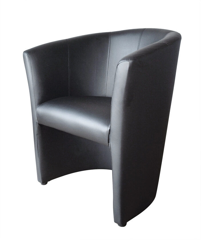 Cocktailsessel Boston Kunstleder Schwarz
