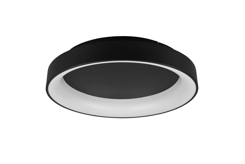 Girona Deckenleuchte schwarz 671290132, D/H: 60/12 cm, Metall