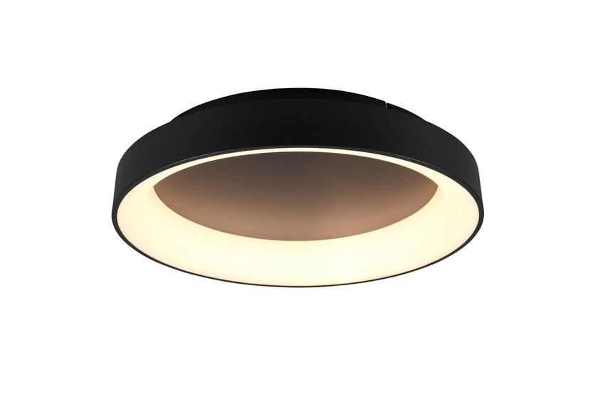 Girona Deckenleuchte schwarz 671290132, D/H: 60/12 cm, Metall