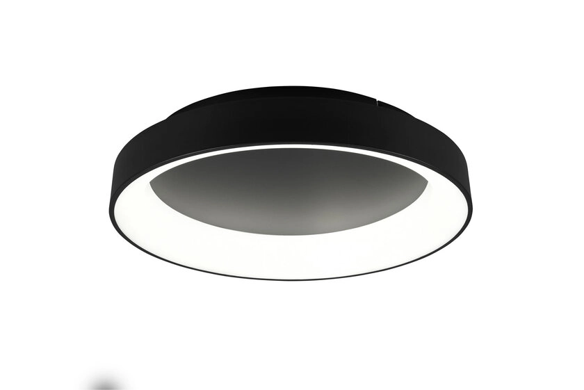 Girona Deckenleuchte schwarz 671290132, D/H: 60/12 cm, Metall