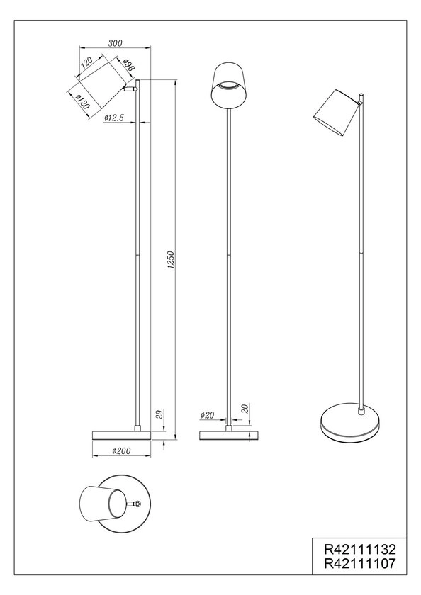 LED Stehlampe BLAKE schwarz