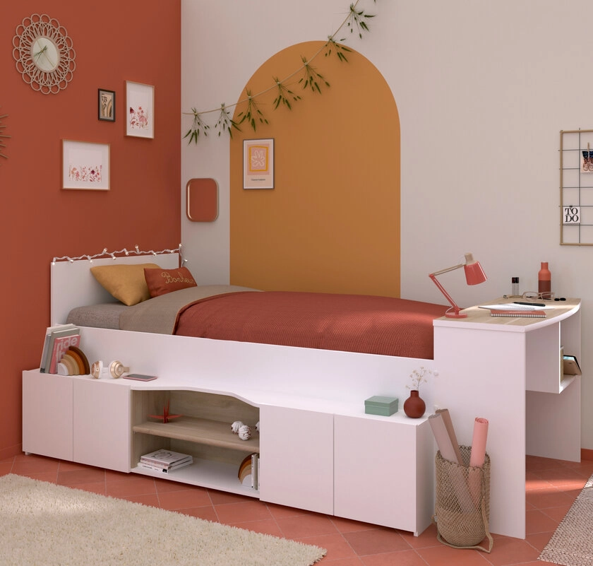 Parisot Hochbett Cleo 1 90 x 200 cm weiß