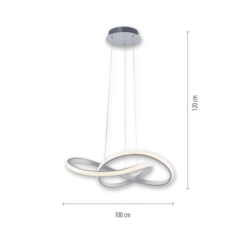 LED-Pendelleuchte Maria 57x120 cm Alu