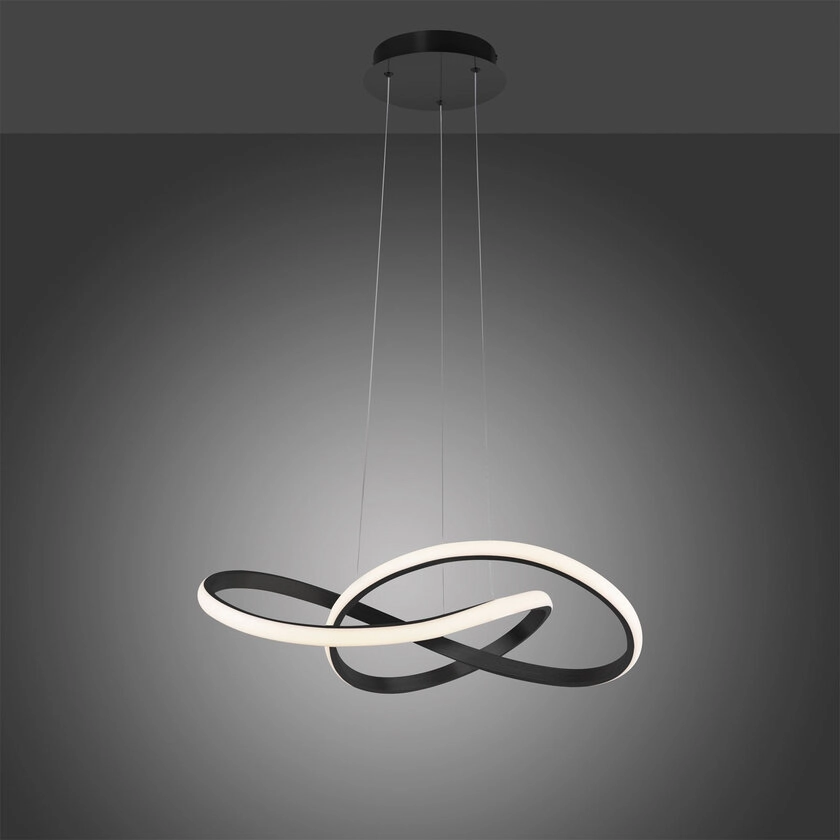 LED-Pendelleuchte Maria 57x120 cm schwarz