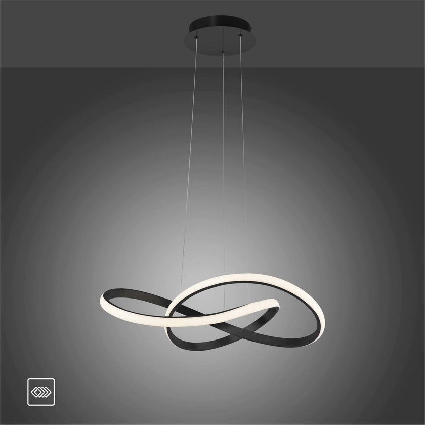 LED-Pendelleuchte Maria 57x120 cm schwarz