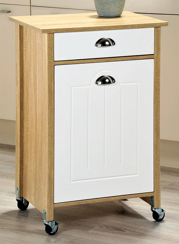 KESPER Küchenwagen mit Mülleimer Weiß 37 x 50 x 79 cm