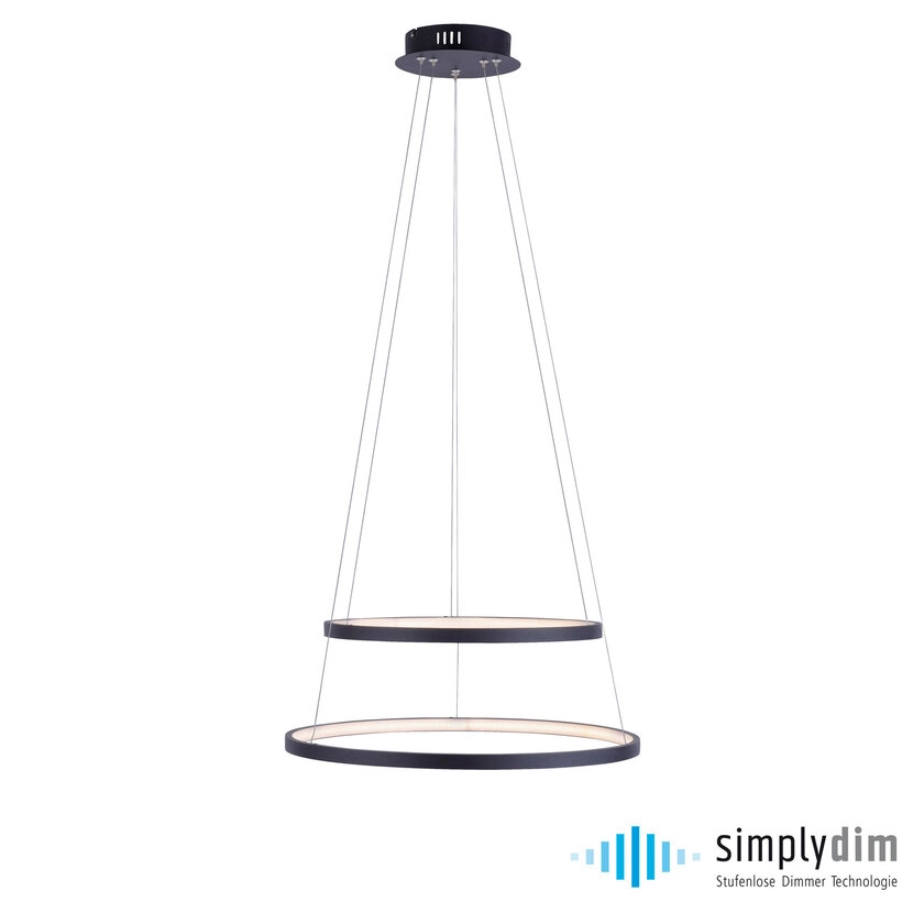Pendelleuchte Circle anthrazit 50 cm rund
