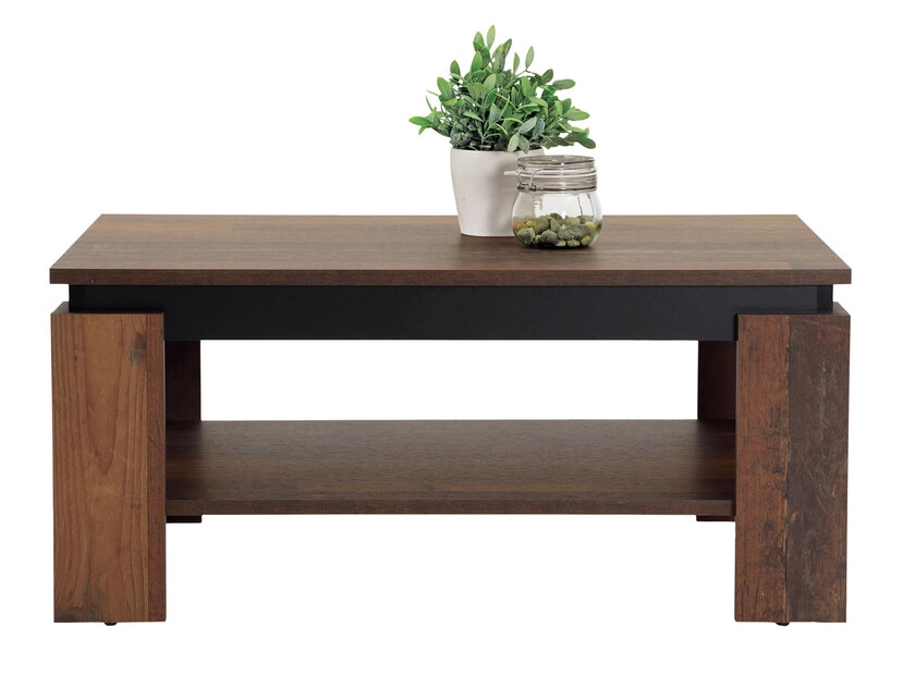 Couchtisch Tim II Old Wood/Schwarz ca. 90 x 41 x 60 cm