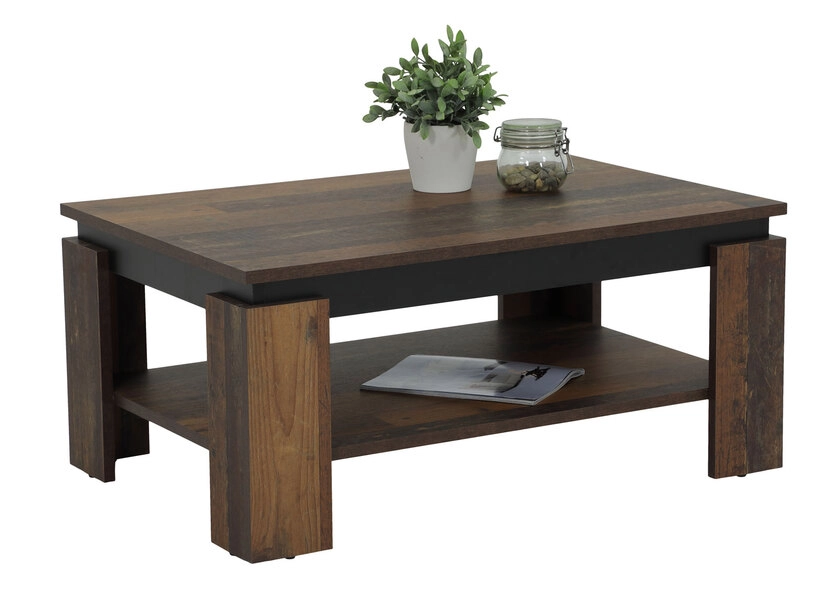 Couchtisch Tim II Old Wood/Schwarz ca. 90 x 41 x 60 cm