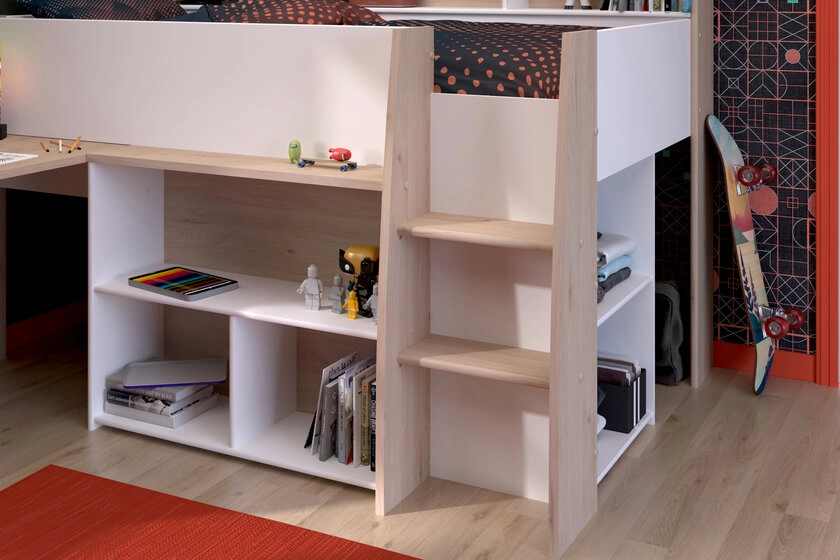 Parisot Hochbett Lucas weiß/braun